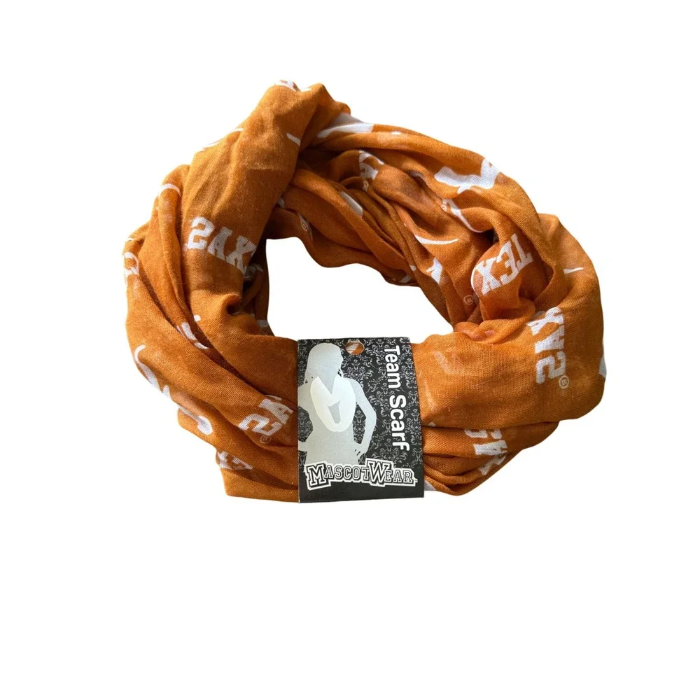 MascotWear Team Scarf Burnt Orange NEW Texas Longhorns Infinity Scarf